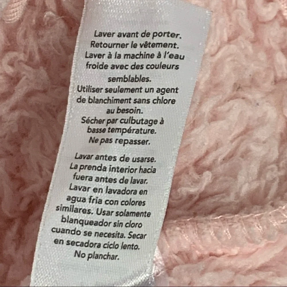 Carter’s Size 18 Months Baby Girl Pink Fur Hooded Zip Up Coat Jacket w/ Ears
